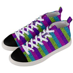 Glitter Strips Men s Mid-top Canvas Sneakers by Sparkle