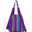 Glitter Strips Center Zip Backpack View2