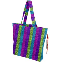 Glitter Strips Drawstring Tote Bag by Sparkle