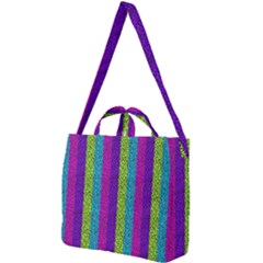 Glitter Strips Square Shoulder Tote Bag by Sparkle