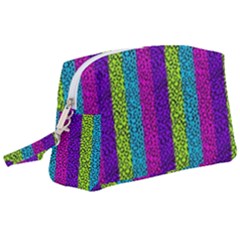 Glitter Strips Wristlet Pouch Bag (large) by Sparkle