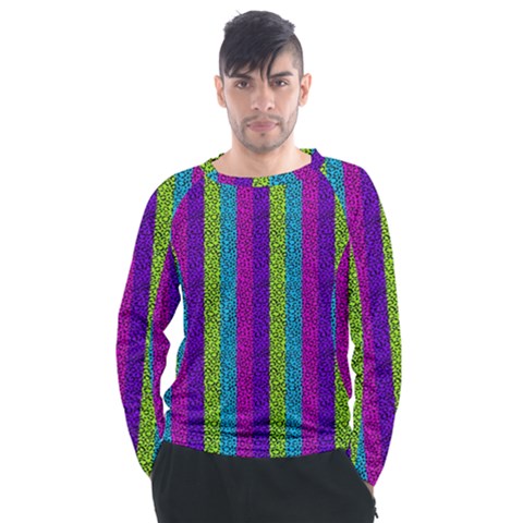 Glitter Strips Men s Long Sleeve Raglan Tee by Sparkle