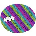 Glitter Strips Wooden Puzzle Round View3