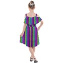 Glitter Strips Kids  Cut Out Shoulders Chiffon Dress View2