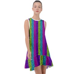 Glitter Strips Frill Swing Dress by Sparkle