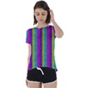 Glitter Strips Short Sleeve Foldover Tee View1