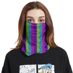 Glitter Strips Face Covering Bandana (two Sides)