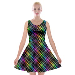 Rainbow Sparks Velvet Skater Dress by Sparkle