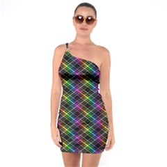 Rainbow Sparks One Soulder Bodycon Dress by Sparkle