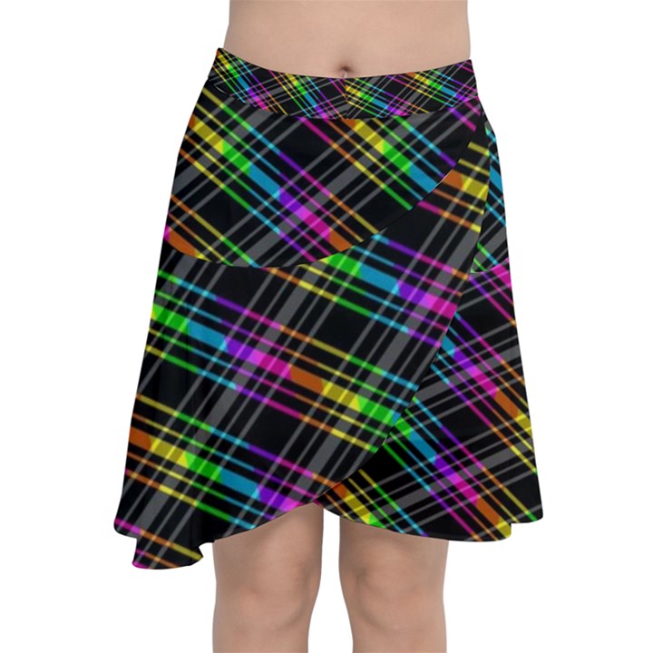 Rainbow Sparks Chiffon Wrap Front Skirt