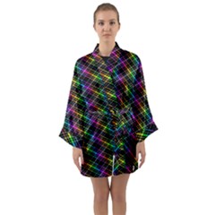 Rainbow Sparks Long Sleeve Satin Kimono by Sparkle