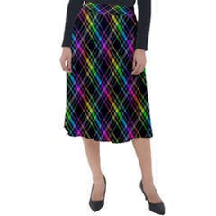 Rainbow Sparks Classic Velour Midi Skirt  by Sparkle