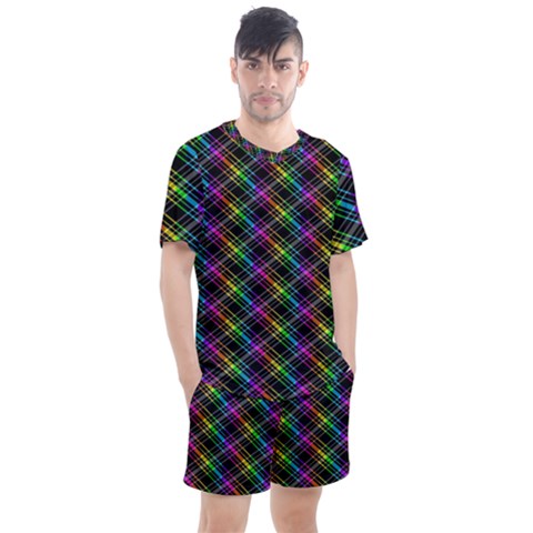 Rainbow Sparks Men s Mesh Tee And Shorts Set by Sparkle