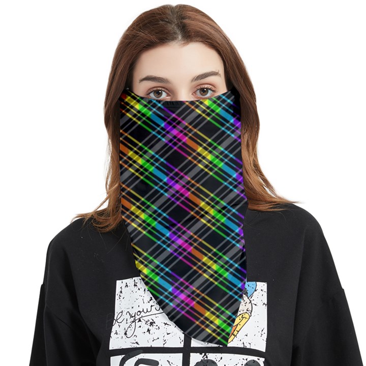 Rainbow Sparks Face Covering Bandana (Triangle)