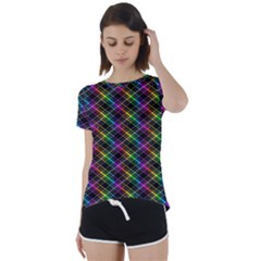 Rainbow Sparks Short Sleeve Foldover Tee