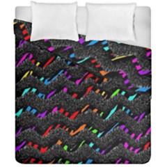 Rainbowwaves Duvet Cover Double Side (california King Size) by Sparkle