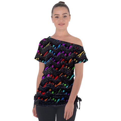 Rainbowwaves Tie-up Tee by Sparkle