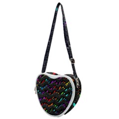 Rainbowwaves Heart Shoulder Bag