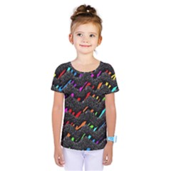 Rainbowwaves Kids  One Piece Tee