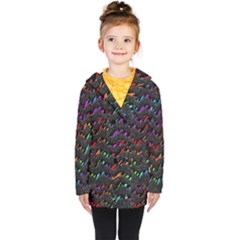 Rainbowwaves Kids  Double Breasted Button Coat by Sparkle