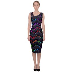 Rainbowwaves Sleeveless Pencil Dress by Sparkle