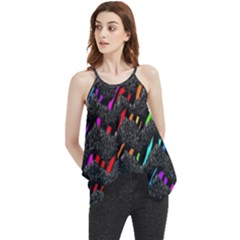 Rainbowwaves Flowy Camisole Tank Top