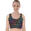 Rainbowwaves Velvet Racer Back Crop Top View1