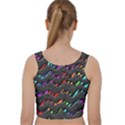 Rainbowwaves Velvet Racer Back Crop Top View2