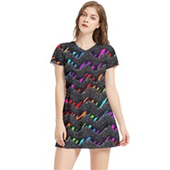 Rainbowwaves Women s Sports Skirt