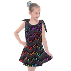 Rainbowwaves Kids  Tie Up Tunic Dress by Sparkle