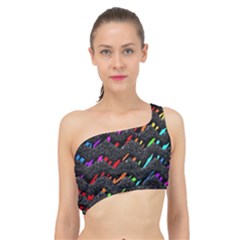 Rainbowwaves Spliced Up Bikini Top 