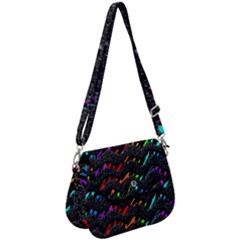 Rainbowwaves Saddle Handbag