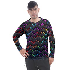 Rainbowwaves Men s Pique Long Sleeve Tee