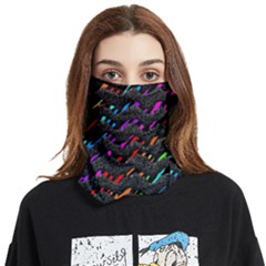 Rainbowwaves Face Covering Bandana (two Sides)