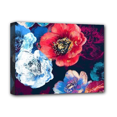 Flowers Pattern Deluxe Canvas 16  X 12  (stretched)  by Sparkle