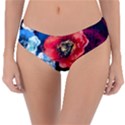 Flowers Pattern Reversible Classic Bikini Bottoms View3