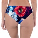 Flowers Pattern Reversible Classic Bikini Bottoms View4