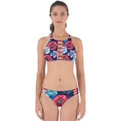 Flowers Pattern Perfectly Cut Out Bikini Set by Sparkle