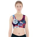 Flowers Pattern Sports Bra With Pocket View1