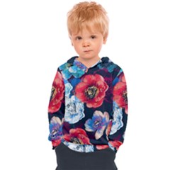 Flowers Pattern Kids  Overhead Hoodie by Sparkle