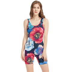 Flowers Pattern Women s Wrestling Singlet