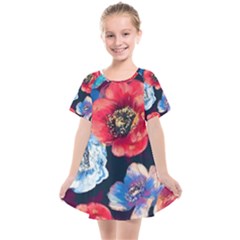 Flowers Pattern Kids  Smock Dress by Sparkle