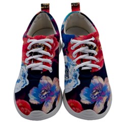 Flowers Pattern Mens Athletic Shoes by Sparkle