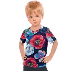 Flowers Pattern Kids  Sports Tee