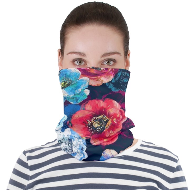 Flowers Pattern Face Seamless Bandana (Adult)