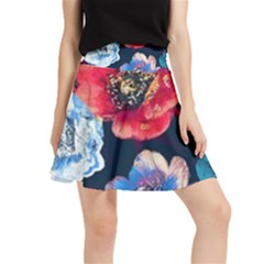 Flowers Pattern Waistband Skirt