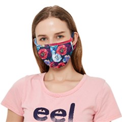 Flowers Pattern Crease Cloth Face Mask (adult)