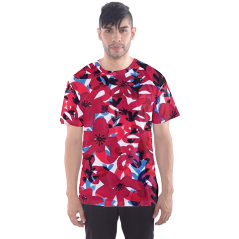 Handpaint Flowers Men s Sport Mesh Tee by Sparkle