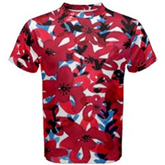 Handpaint Flowers Men s Cotton Tee by Sparkle