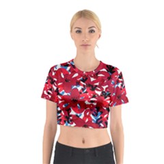 Handpaint Flowers Cotton Crop Top by Sparkle